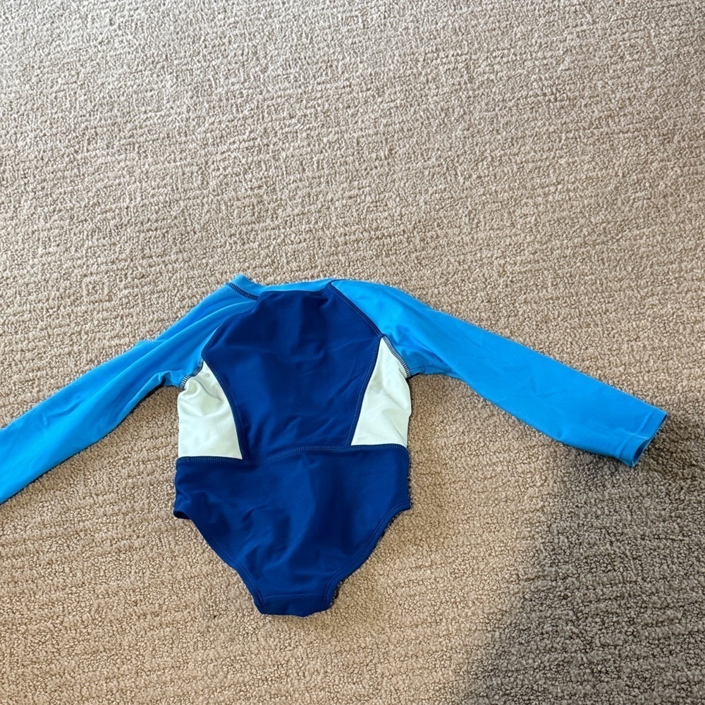Reebok Girls Blue and White Swimsuit - Picture 6 of 6